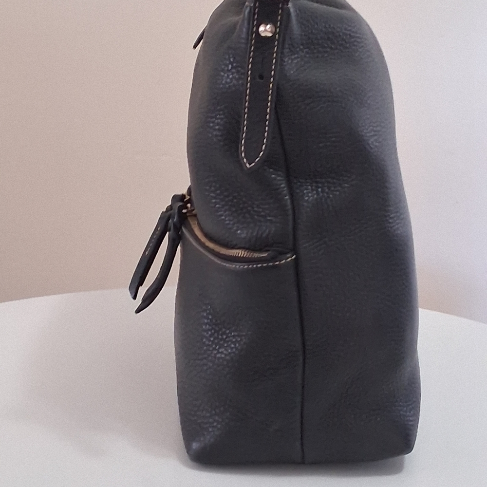 Dooney & Bourke Black Pebbled Leather Shoulder Bag - Picture 3 of 16